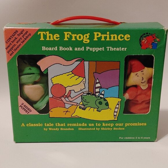 THE FROG PRINCE Board Book and Finger Puppet Theatre Gift Set 2004 - Picture 1 of 7